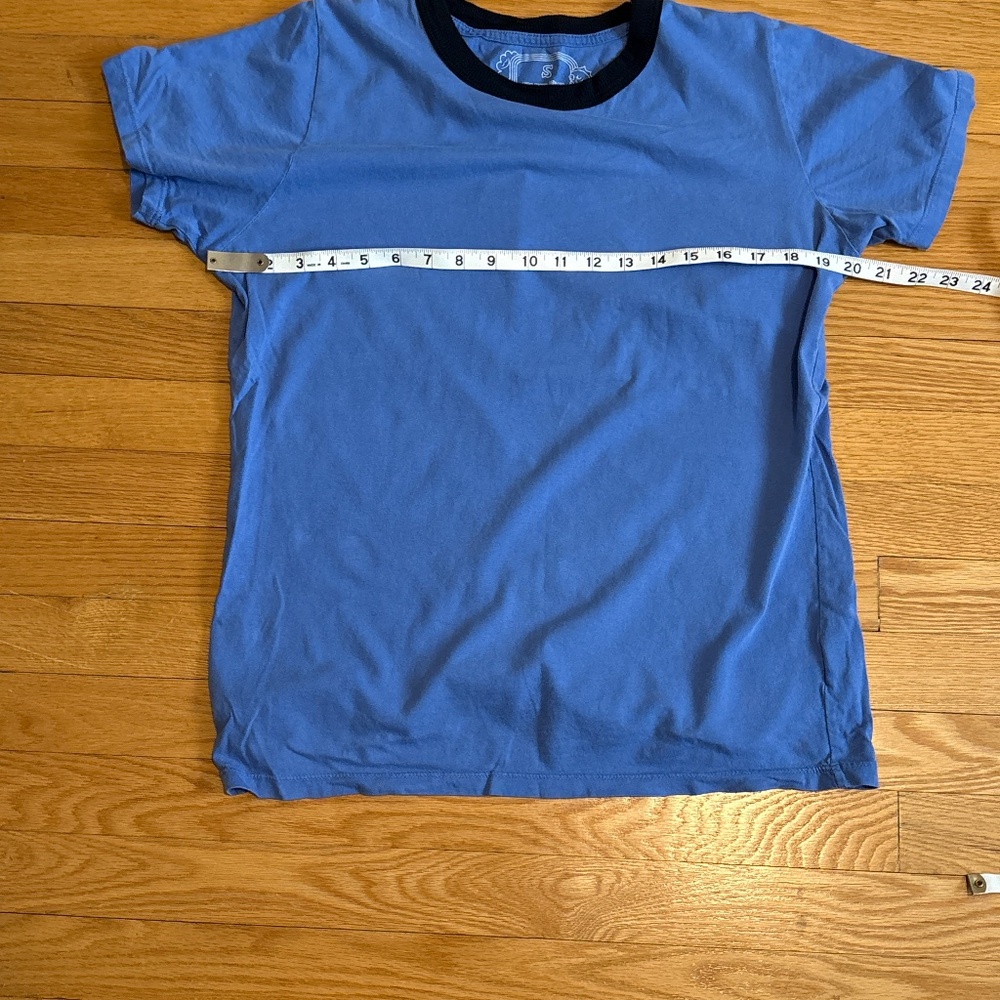 Cornflower blue ringer big bud t-shirt